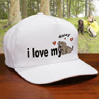 Personalized Love My Dog Hat